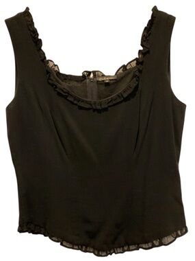 Ruffle-trim Chiffon Shell